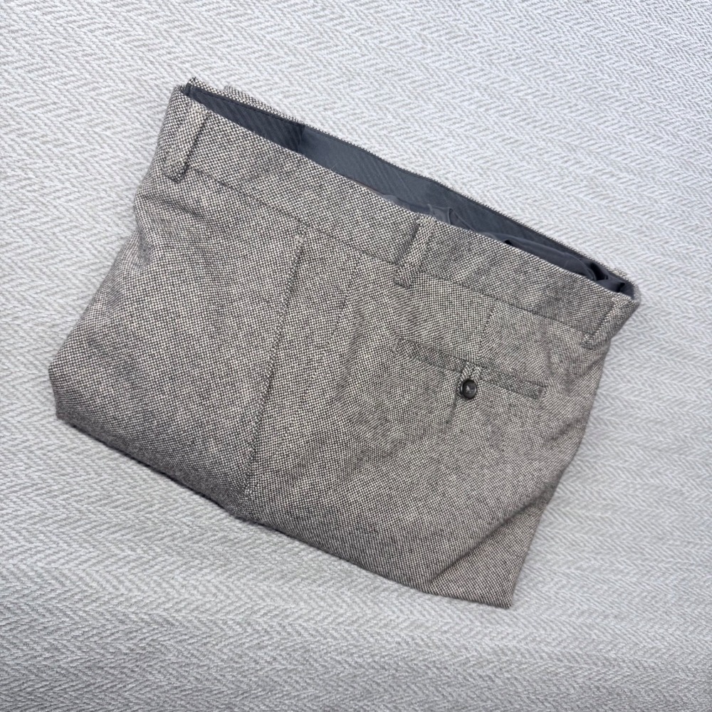 Banana Republic Dress Pants 35x34 Brown Wool Blend Tailored Fit Trousers Mens